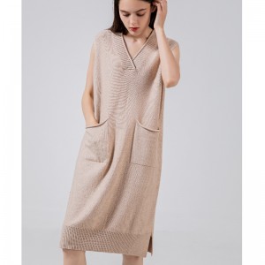 Xu hướng thời trang Casual Joker dệt kim V-cổ Vest 68028#