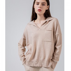 Xu hướng thời trang Giải trí đơn giản Joker Cơ bản Lapel đan áo khoác đơn 68057#