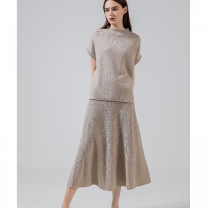 Thời trang giản dị Váy đan ô dù gồm hai mảnh 69023#